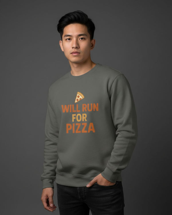 Unisex Sweatshirt - 'Will Run for Pizza'